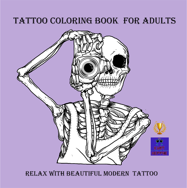 Tattoo Coloring Book  For Adults