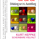 Ausstellungseinladung Ararat Innsbruck: Kurt Heppke „Scheinbare Vielfalt", bunte Äpfel | Exhibition invite Ararat Innsbruck: Kurt Heppke „Scheinbare Vielfalt", colorful apples