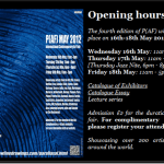 Flyer: P(AF) Mai 2012, Internationale Kunstmesse, Chelsea Town Hall London | Flyer: P(AF) May 2012 International Contemporary Art Fair, Chelsea Town Hall London