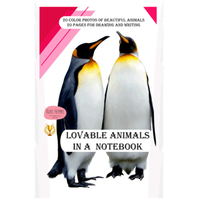 Lovable animals  in a  Notebook