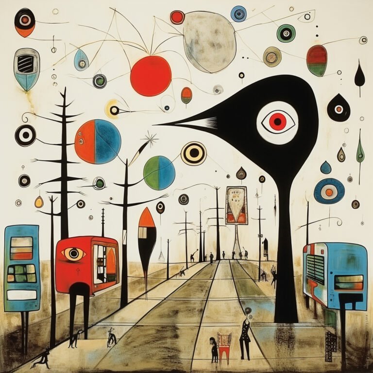 surreal illustrations by Joan Miro.