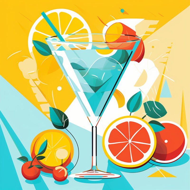 Mehr über den Artikel erfahren posters of lemons, cocktails with lemons, mint