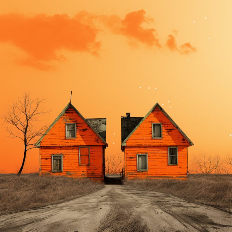 Mehr über den Artikel erfahren two orange houses