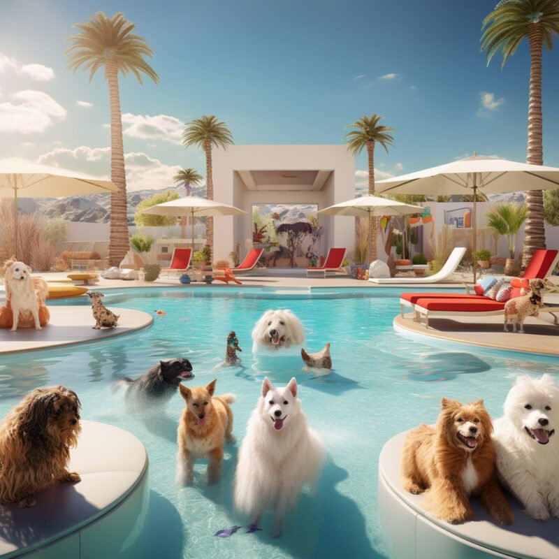 Mehr über den Artikel erfahren Hunde-Poolparty in Palm Springs