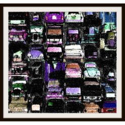 Autos übereinander in colored pencil I