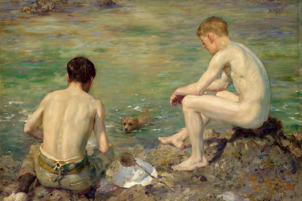 Du betrachtest gerade Drei Begleiter von Henry Scott Tuke. Impressionismus