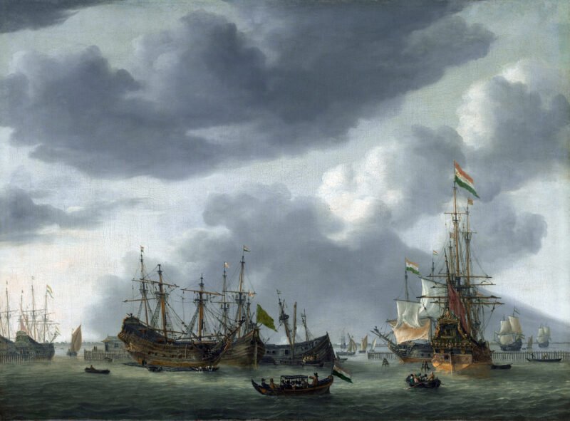 Mehr über den Artikel erfahren Amsterdamer Hafenszene (ca. 1654-1655) von Reinier Nooms, genannt Zeeman.